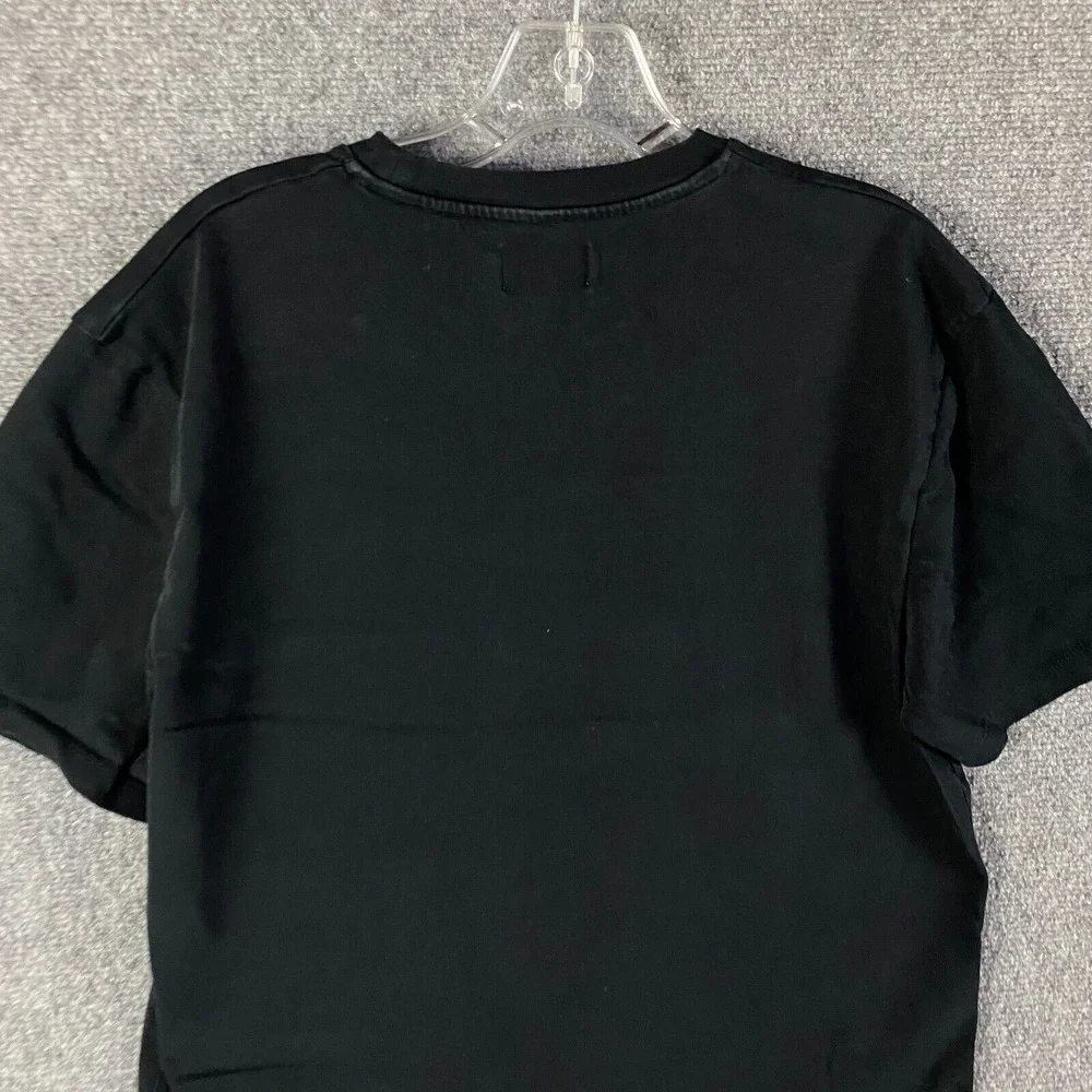 Topman Shirt Men's Medium Black Short Sleeve Casual 100%‎ Cotton Fading
